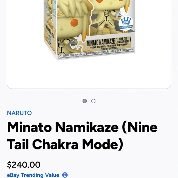 Funko Exclusive Yellow Minato Namikaze Figure - Picture 7 of 8